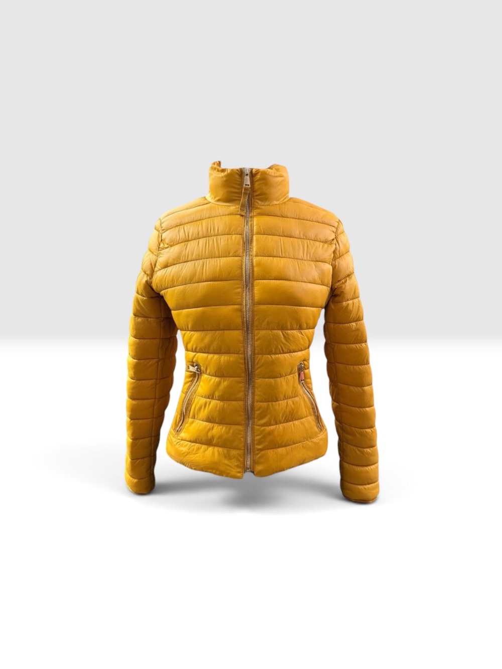 Love Tree Women's Mustard Quilted Puffer Jacket